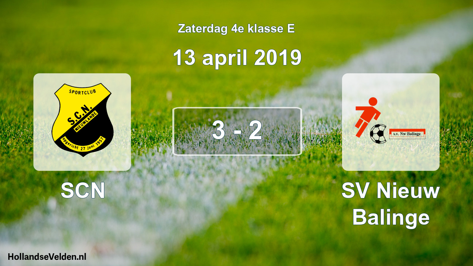 Total number of matches played: SCN - SV Nieuw Balinge 3 - 2 (13 April 2019)