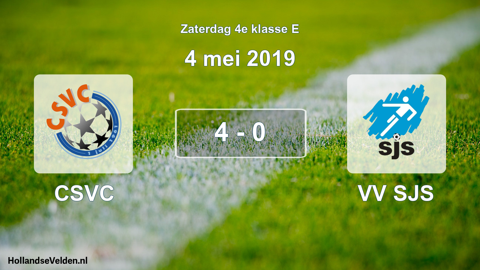 Total number of matches played: CSVC - VV SJS 4 - 0 (4 May 2019)
