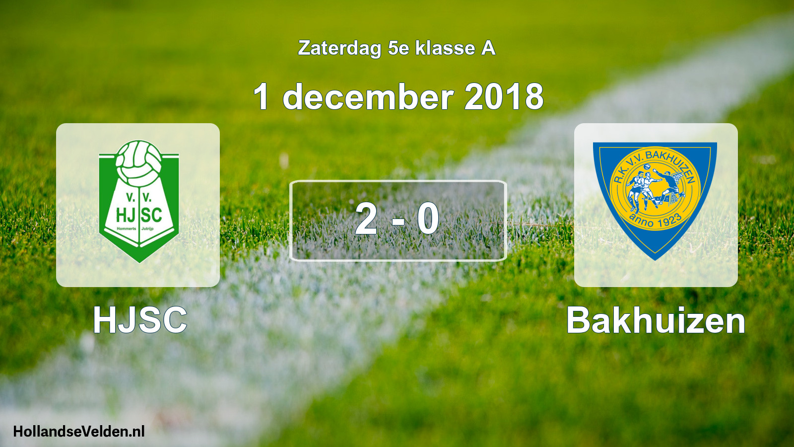 Total number of matches played: HJSC - Bakhuizen 2 - 0 (1 December 2018)