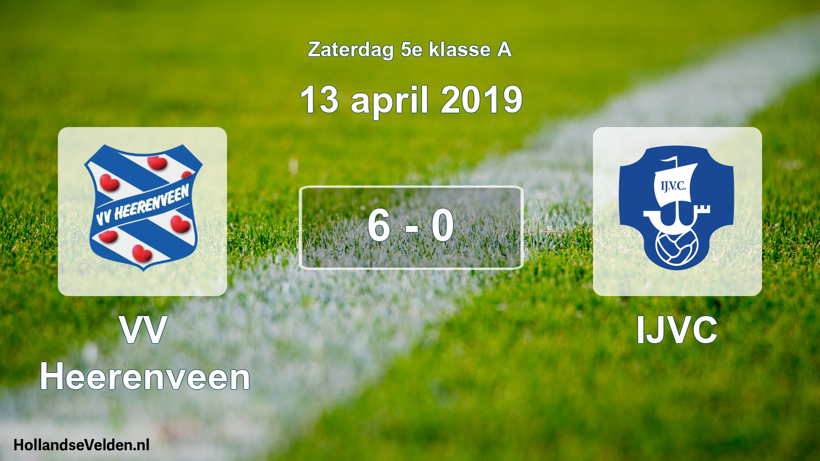 Total number of matches played: VV Heerenveen - IJVC 6 - 0 (13 April 2019)