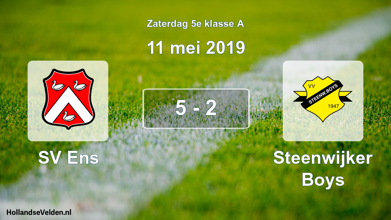 Total number of matches played: SV Ens - Steenwijker Boys 5 - 2 (11 May 2019)