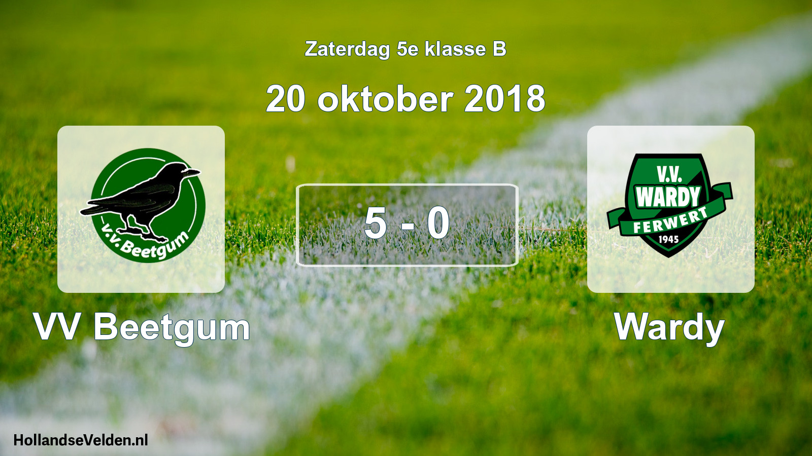 Total number of matches played: VV Beetgum - Wardy 5 - 0 (20 October 2018)