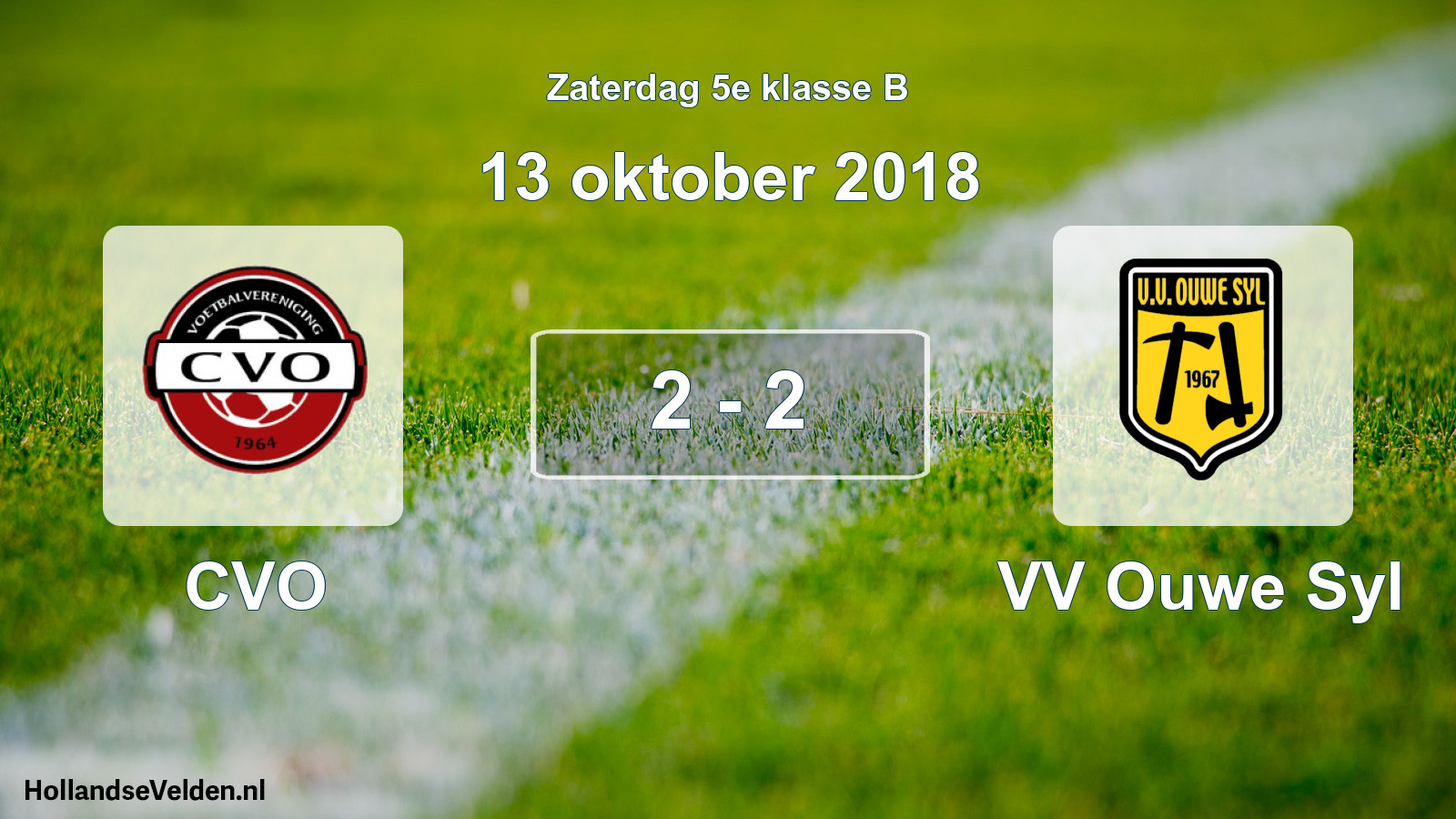Total number of matches played: CVO - VV Ouwe Syl 2 - 2 (13 October 2018)