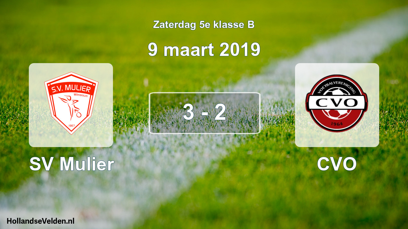 Total number of matches played: SV Mulier - CVO 3 - 2 (9 March 2019)