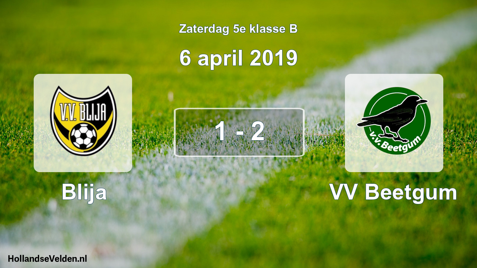 Total number of matches played: Blija - VV Beetgum 1 - 2 (6 April 2019)
