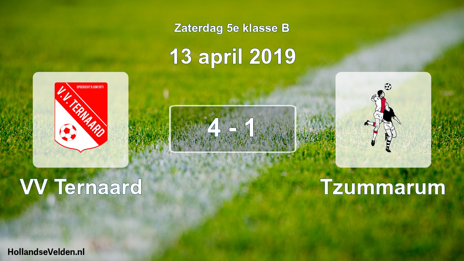 Total number of matches played: VV Ternaard - Tzummarum 4 - 1 (13 April 2019)