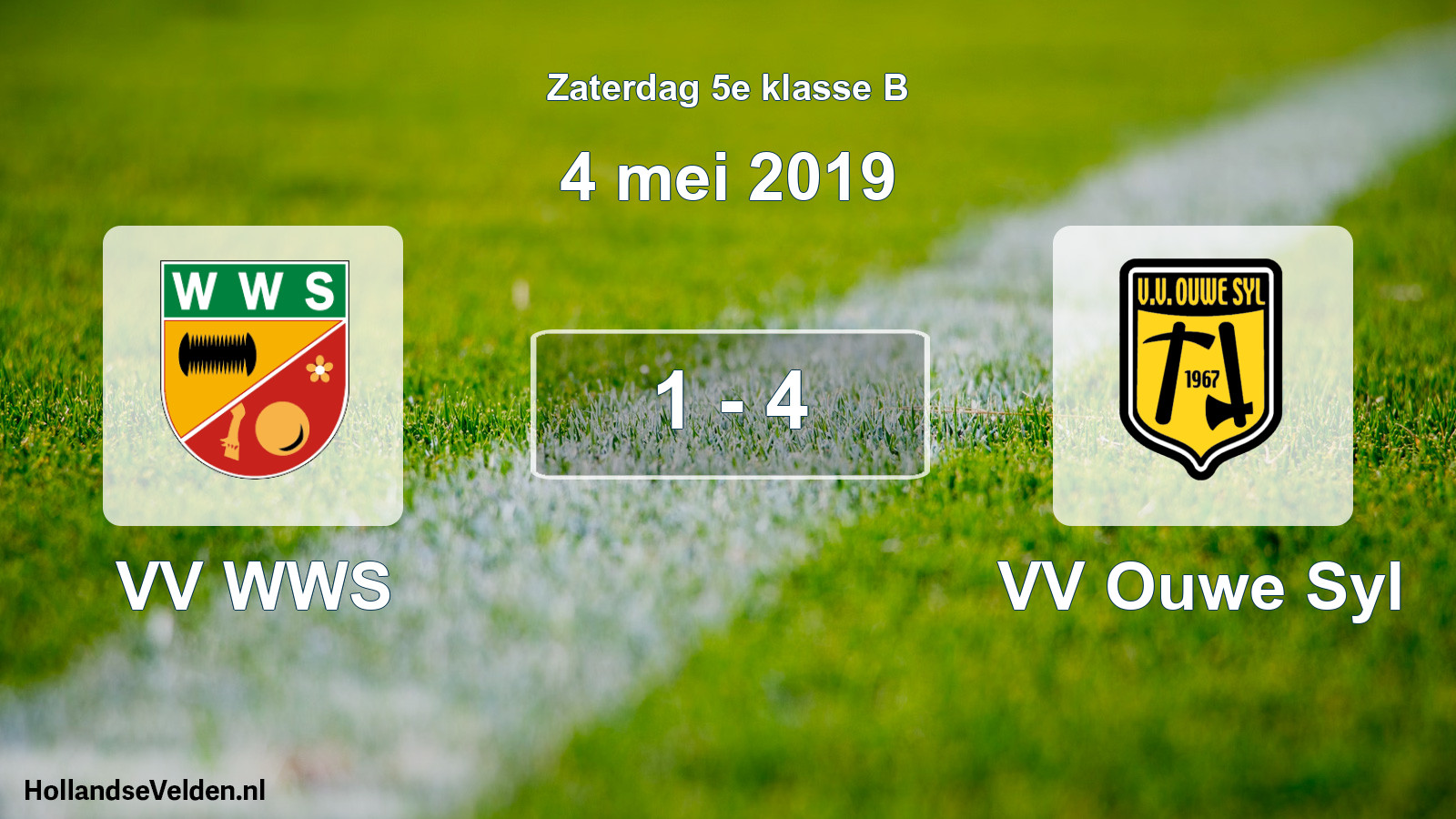 Total number of matches played: VV WWS - VV Ouwe Syl 1 - 4 (4 May 2019)