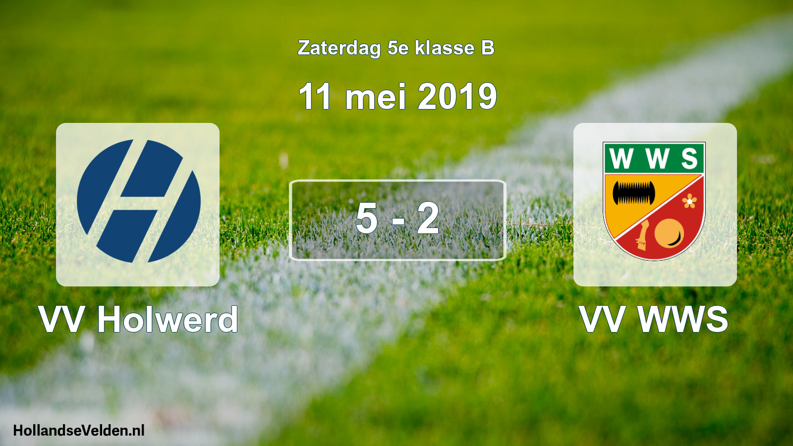 Total number of matches played: VV Holwerd - VV WWS 5 - 2 (11 May 2019)