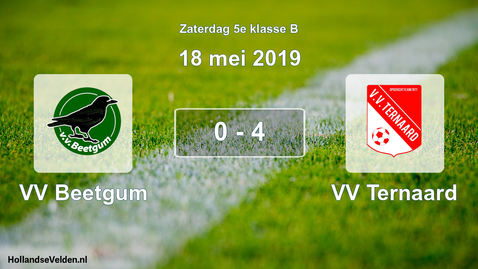 Total number of matches played: VV Beetgum - VV Ternaard 0 - 4 (18 May 2019)