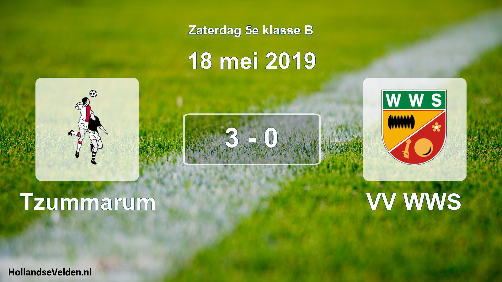 Total number of matches played: Tzummarum - VV WWS 3 - 0 (18 May 2019)