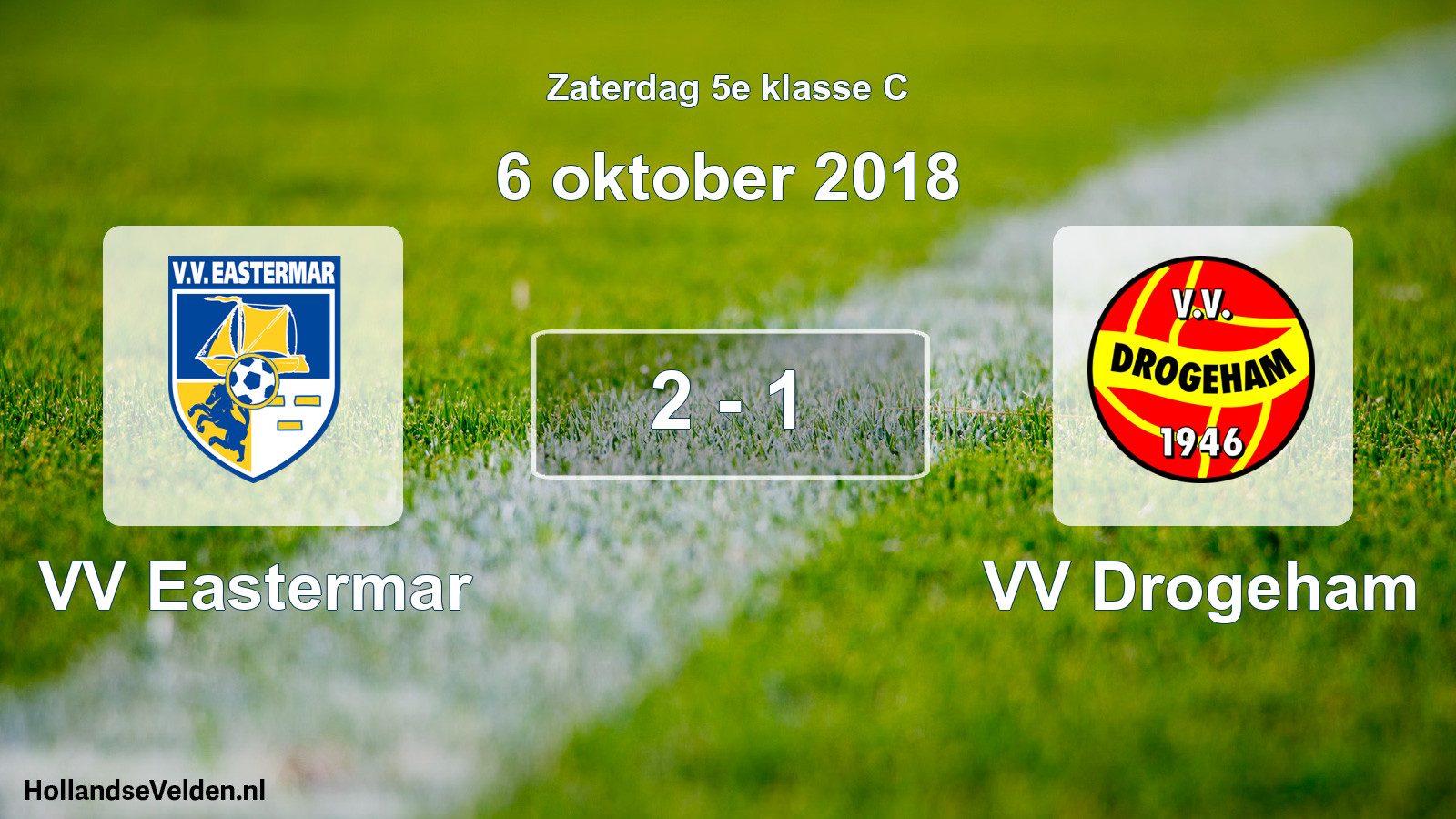 Total number of matches played: VV Eastermar - VV Drogeham 2 - 1 (6 October 2018)