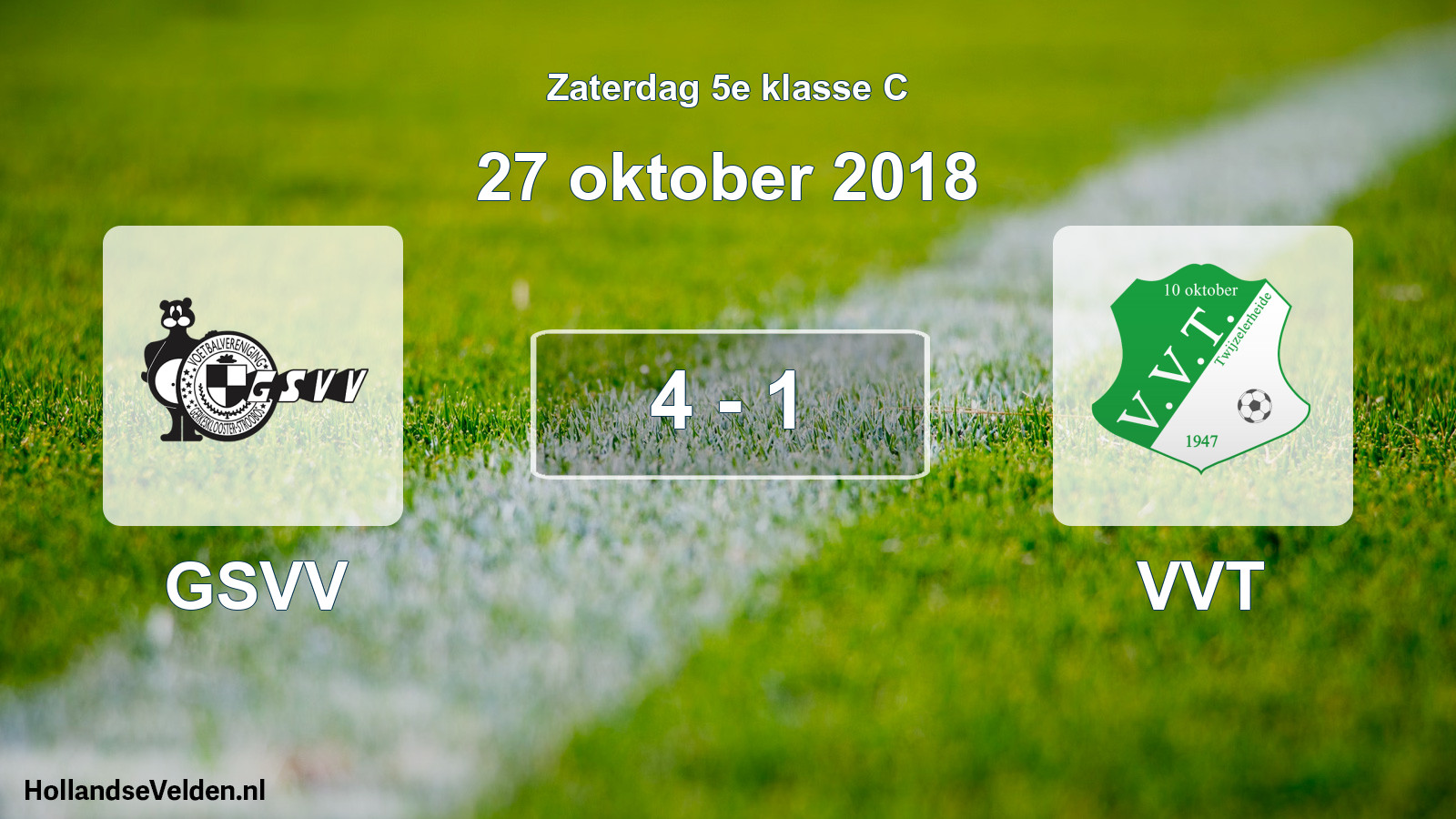Total number of matches played: GSVV - VVT 4 - 1 (27 October 2018)