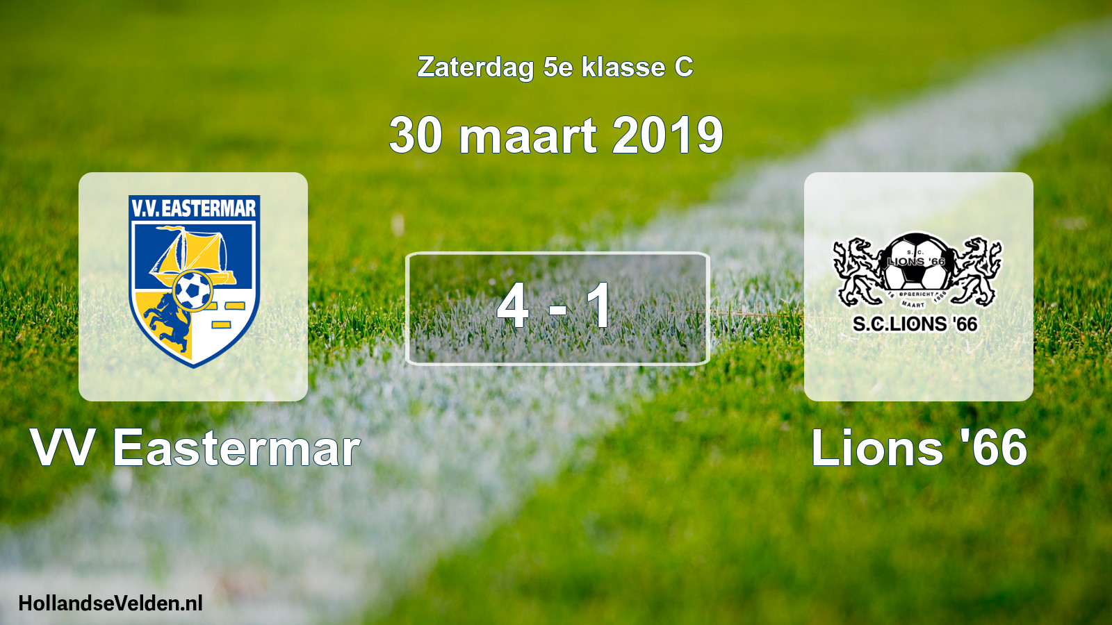 Total number of matches played: VV Eastermar - Lions '66 4 - 1 (30 March 2019)