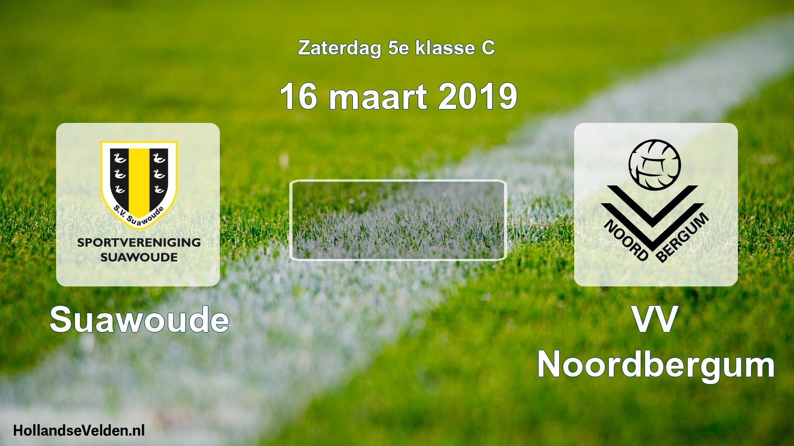 Scheduled Match: Suawoude - VV Noordbergum (16 March 2019)
