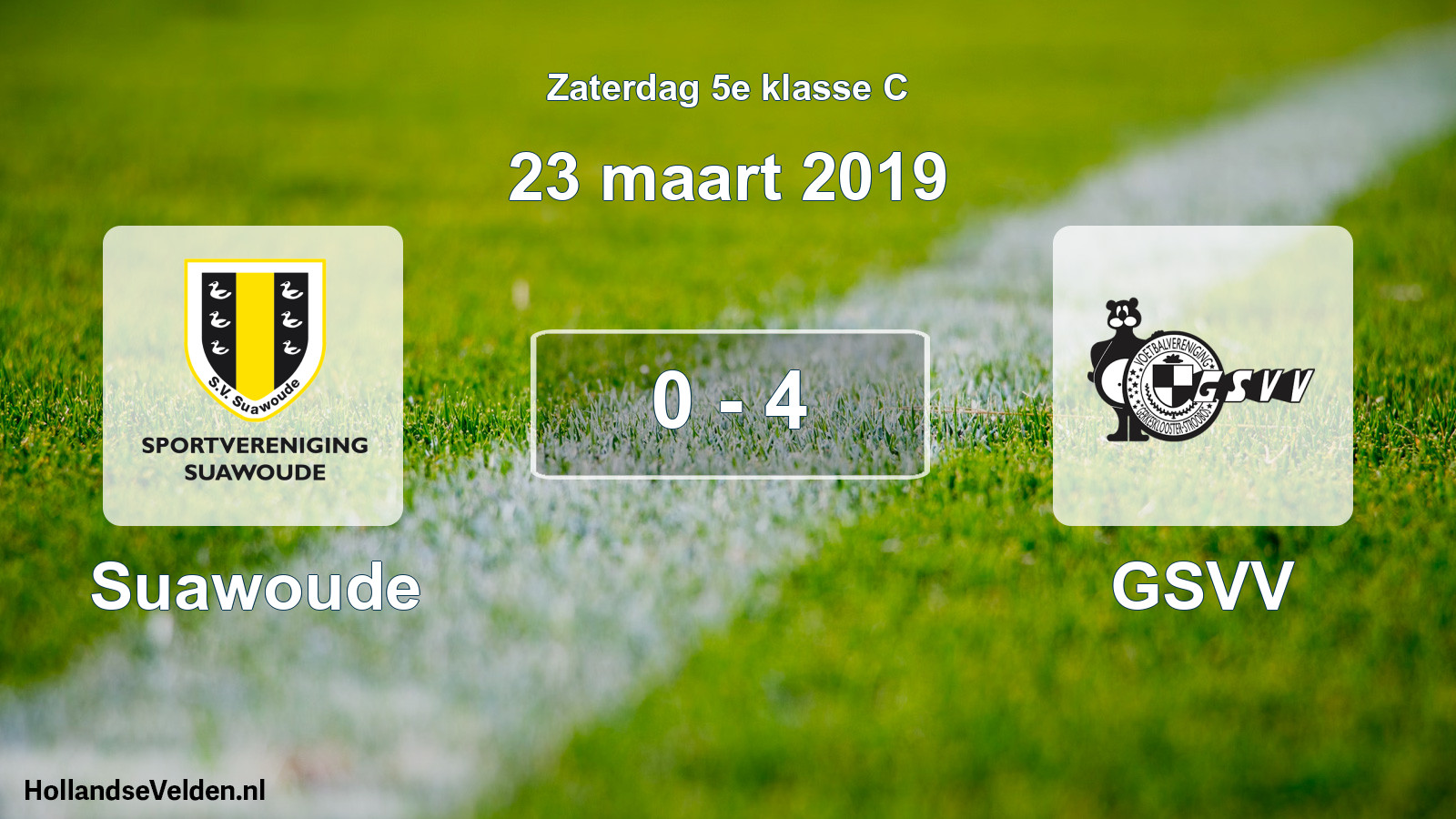 Total number of matches played: Suawoude - GSVV 0 - 4 (23 March 2019)