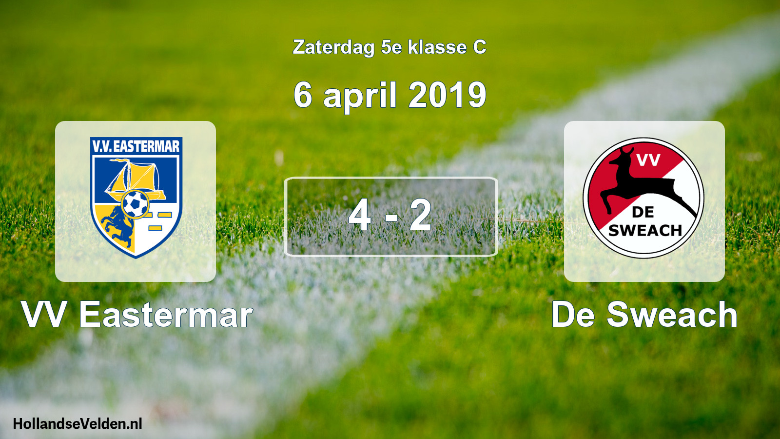 Total number of matches played: VV Eastermar - De Sweach 4 - 2 (6 April 2019)