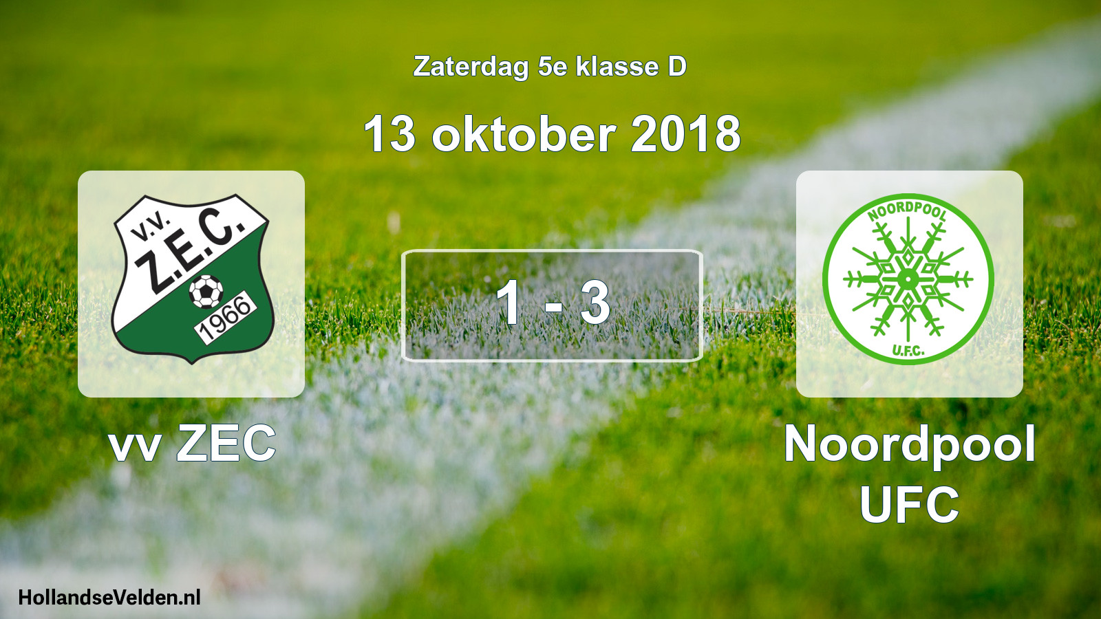 Total number of matches played: vv ZEC - Noordpool UFC 1 - 3 (13 October 2018)