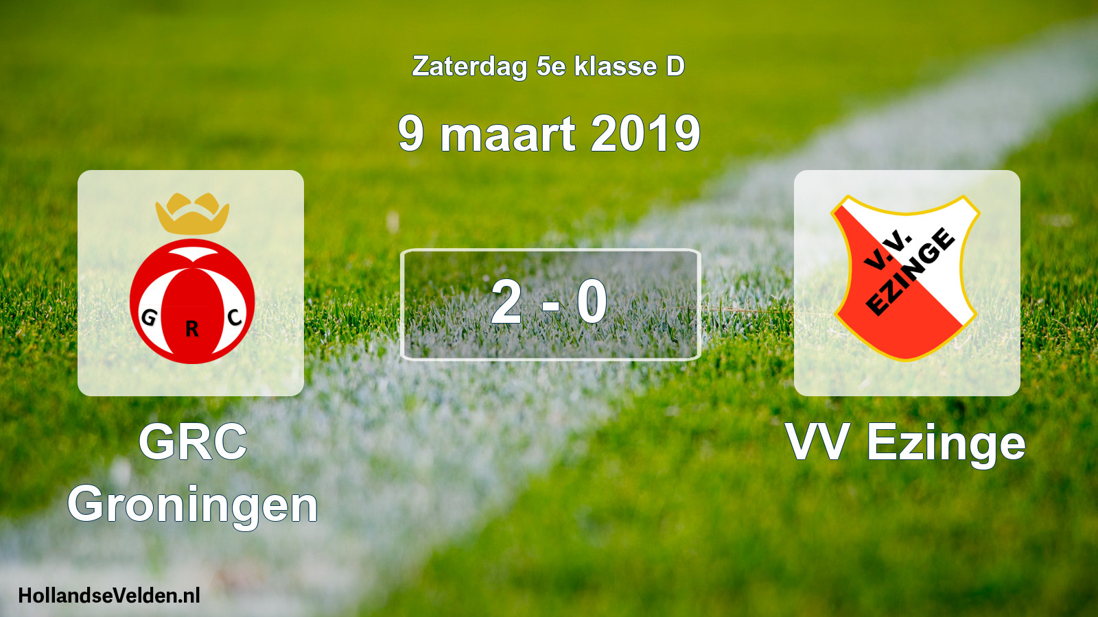 Total number of matches played: GRC Groningen - VV Ezinge 2 - 0 (9 March 2019)