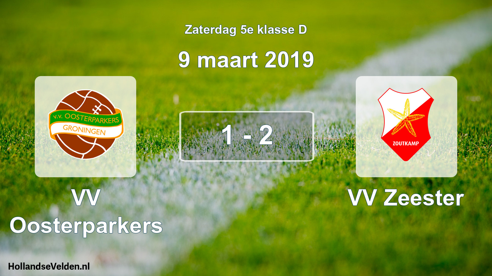 Total number of matches played: VV Oosterparkers - VV Zeester 1 - 2 (9 March 2019)