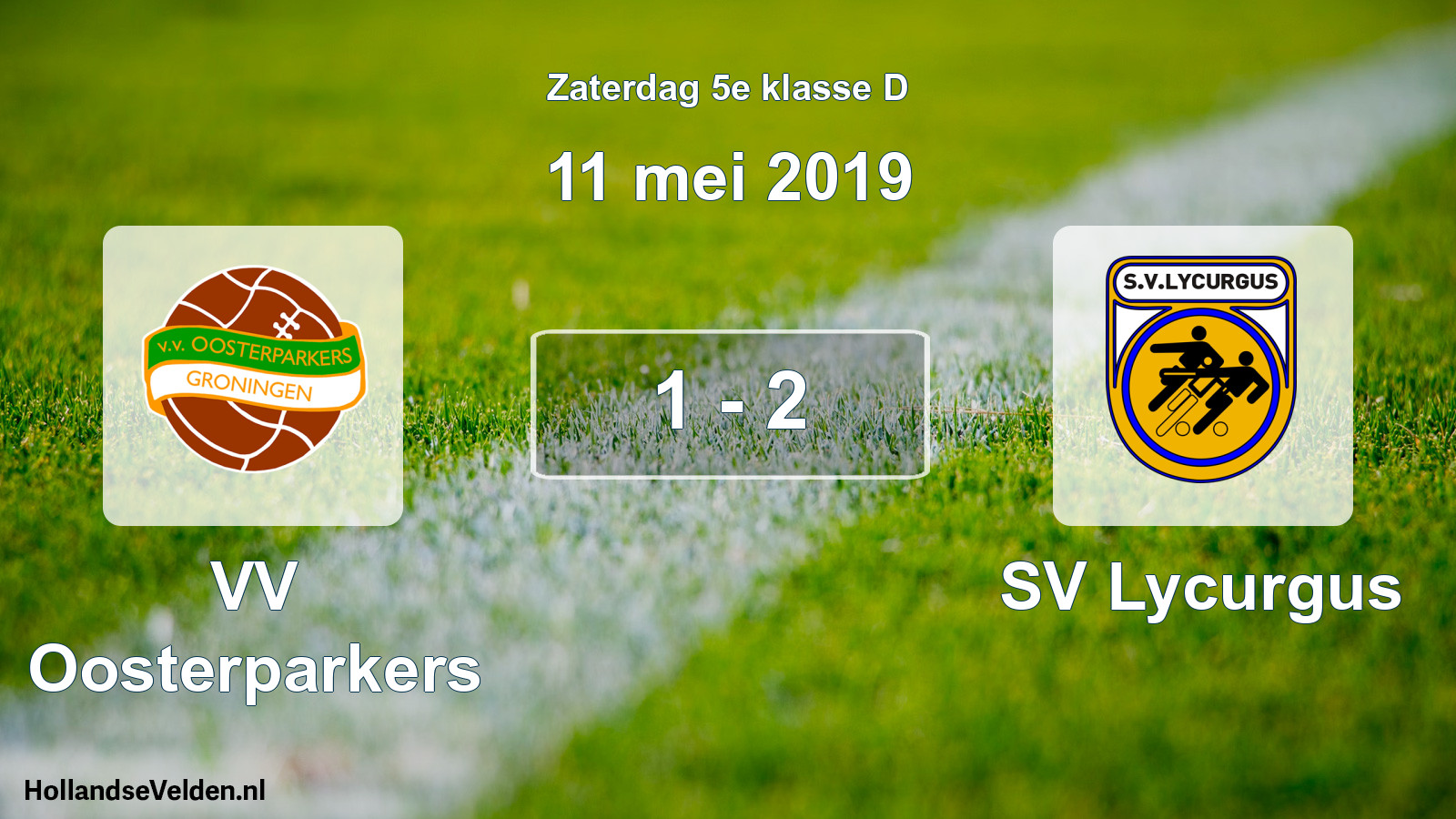 Total number of matches played: VV Oosterparkers - SV Lycurgus 1 - 2 (11 May 2019)