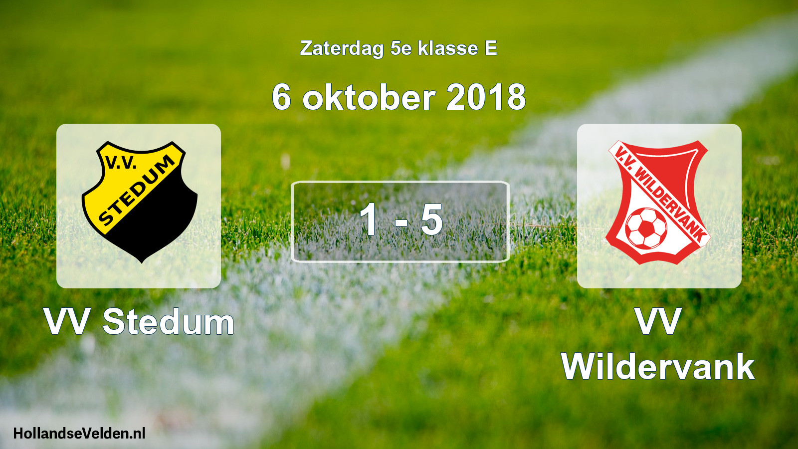 Total number of matches played: VV Stedum - VV Wildervank 1 - 5 (6 October 2018)