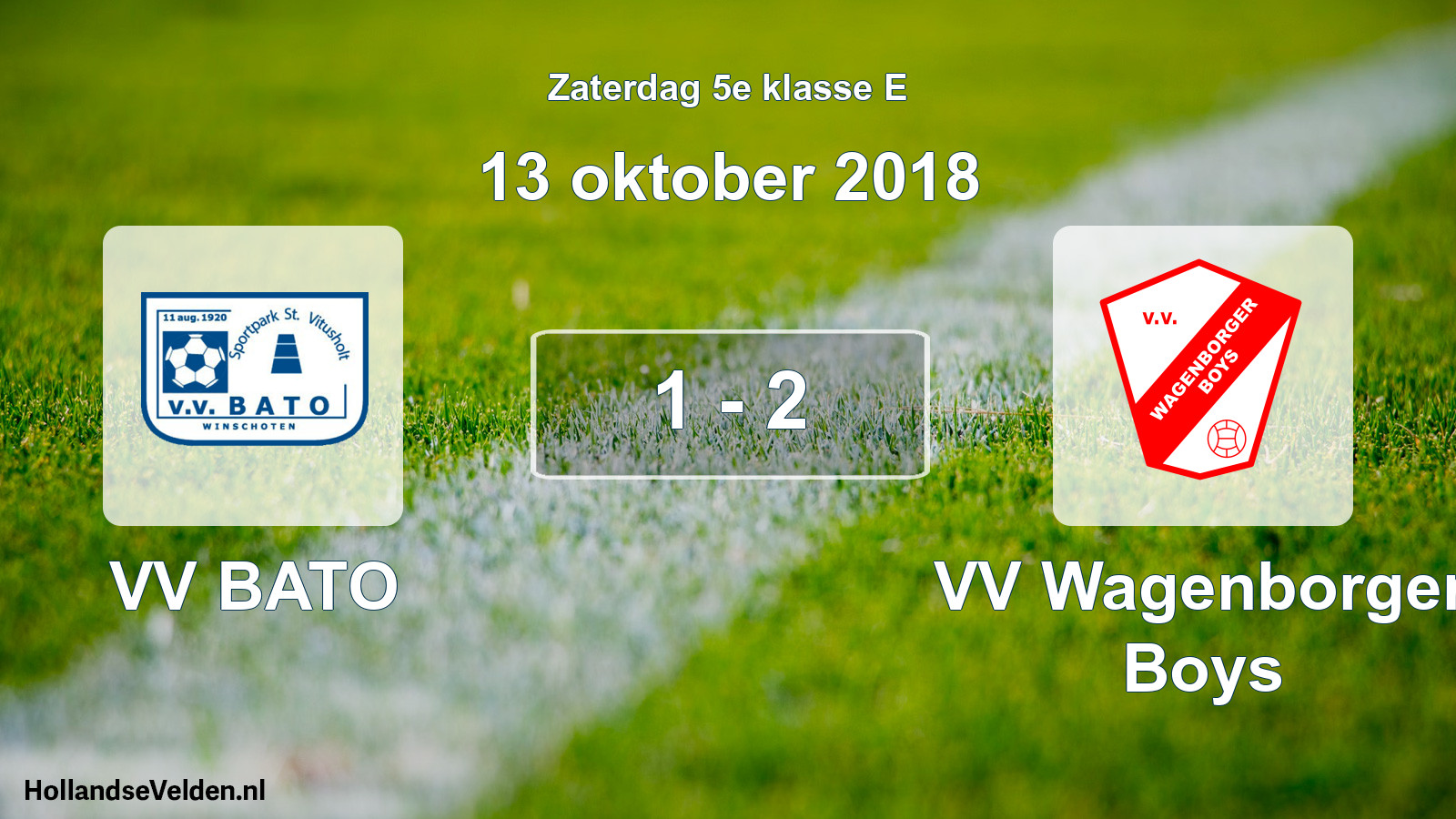 Total number of matches played: VV BATO - VV Wagenborger Boys 1 - 2 (13 October 2018)