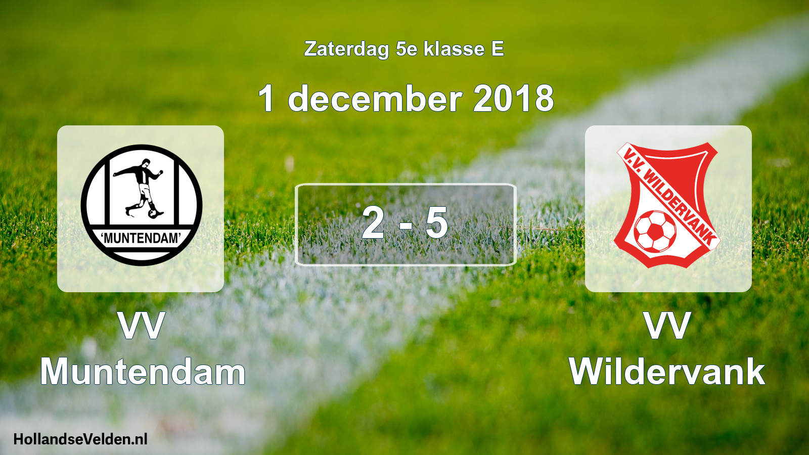 Total number of matches played: VV Muntendam - VV Wildervank 2 - 5 (1 December 2018)