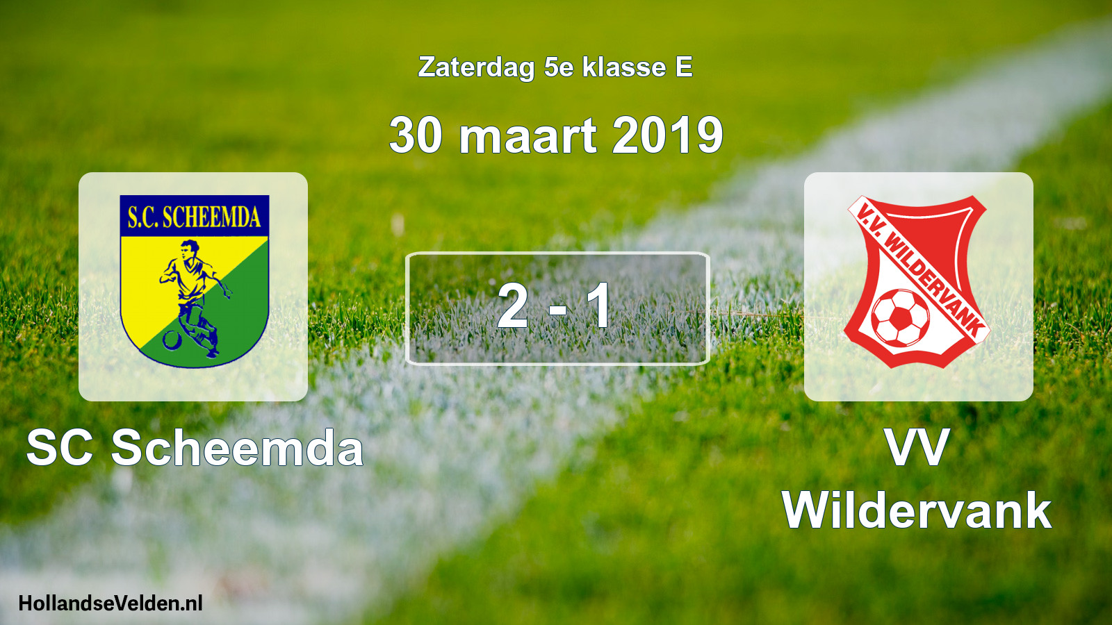 Total number of matches played: SC Scheemda - VV Wildervank 2 - 1 (30 March 2019)
