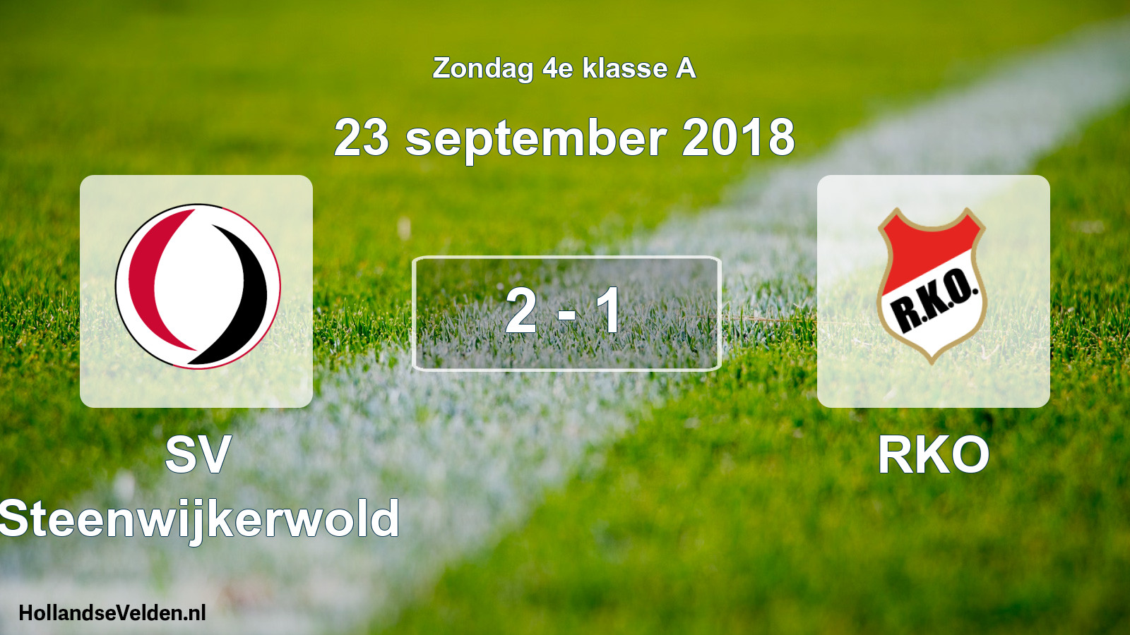 Total number of matches played: SV Steenwijkerwold - RKO 2 - 1 (23 September 2018)