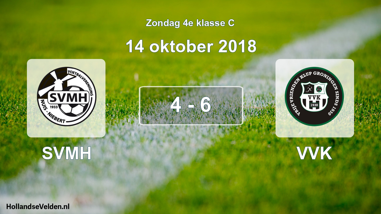 Total number of matches played: SVMH - VVK 4 - 6 (14 October 2018)
