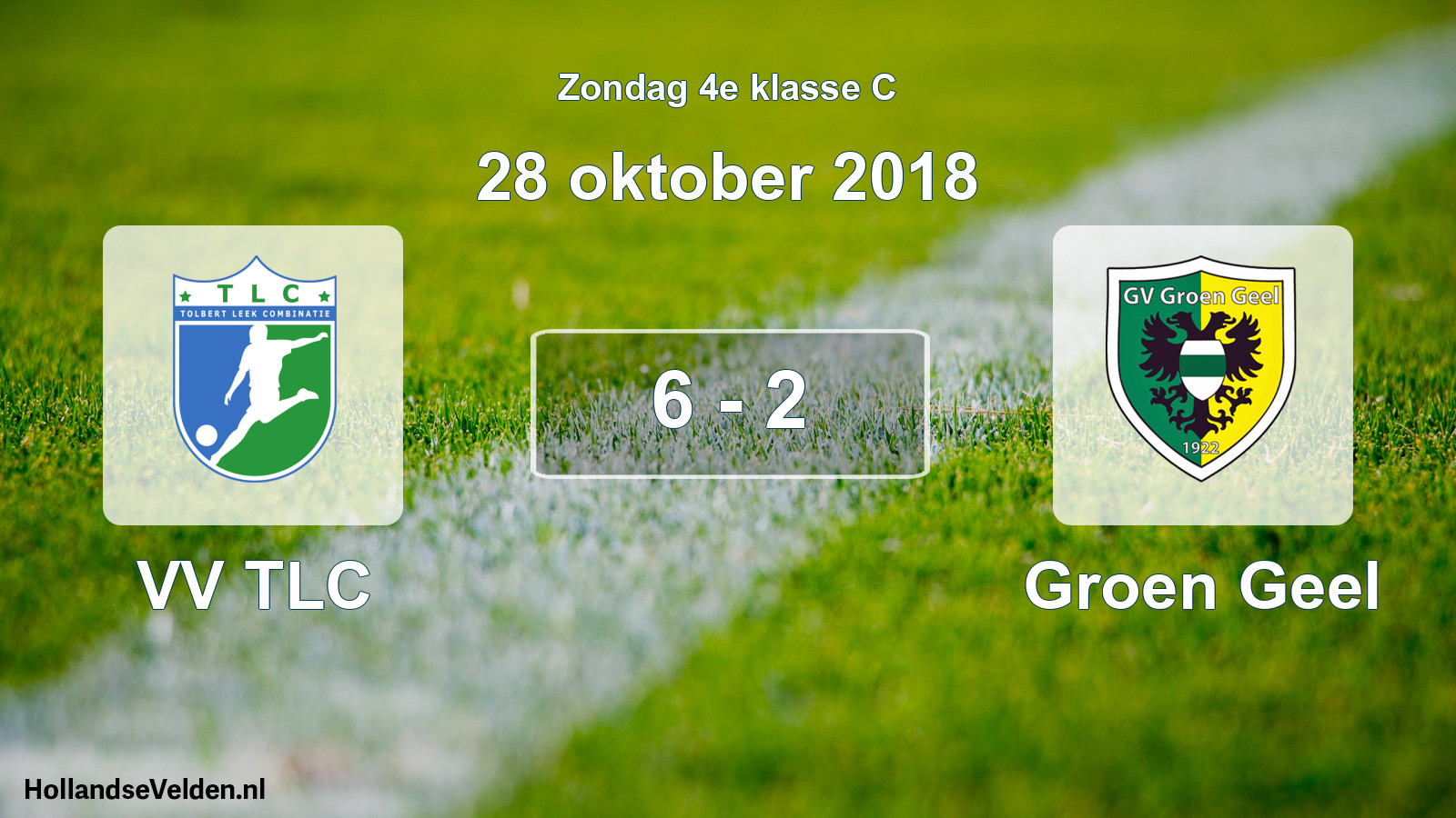 Total number of matches played: VV TLC - Groen Geel 6 - 2 (28 October 2018)