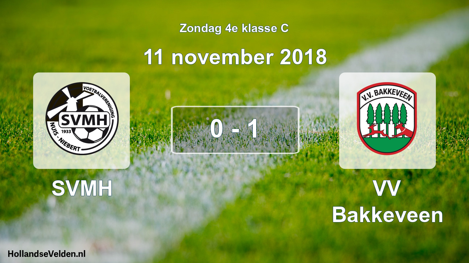 Total number of matches played: SVMH - VV Bakkeveen 0 - 1 (11 November 2018)