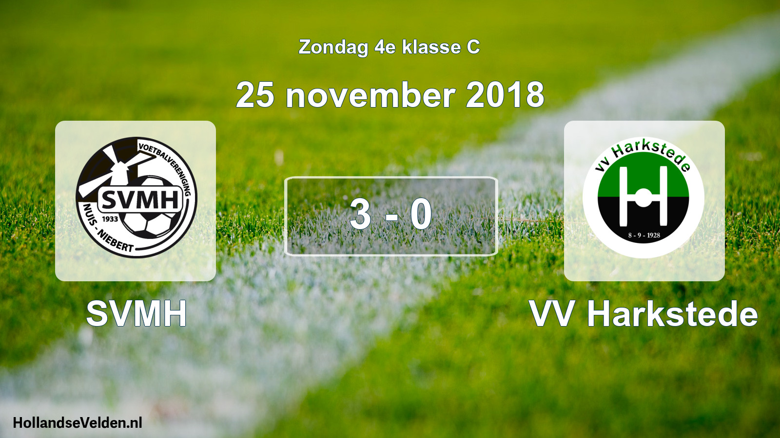 Total number of matches played: SVMH - VV Harkstede 3 - 0 (25 November 2018)