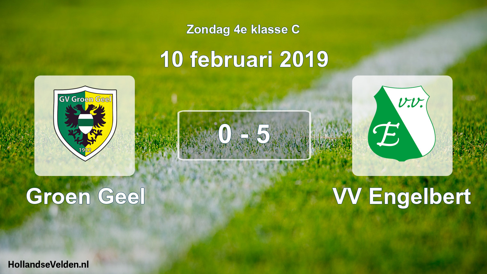 Total number of matches played: Groen Geel - VV Engelbert 0 - 5 (10 February 2019)