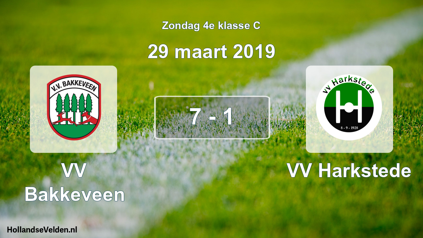 Total number of matches played: VV Bakkeveen - VV Harkstede 7 - 1 (29 March 2019)