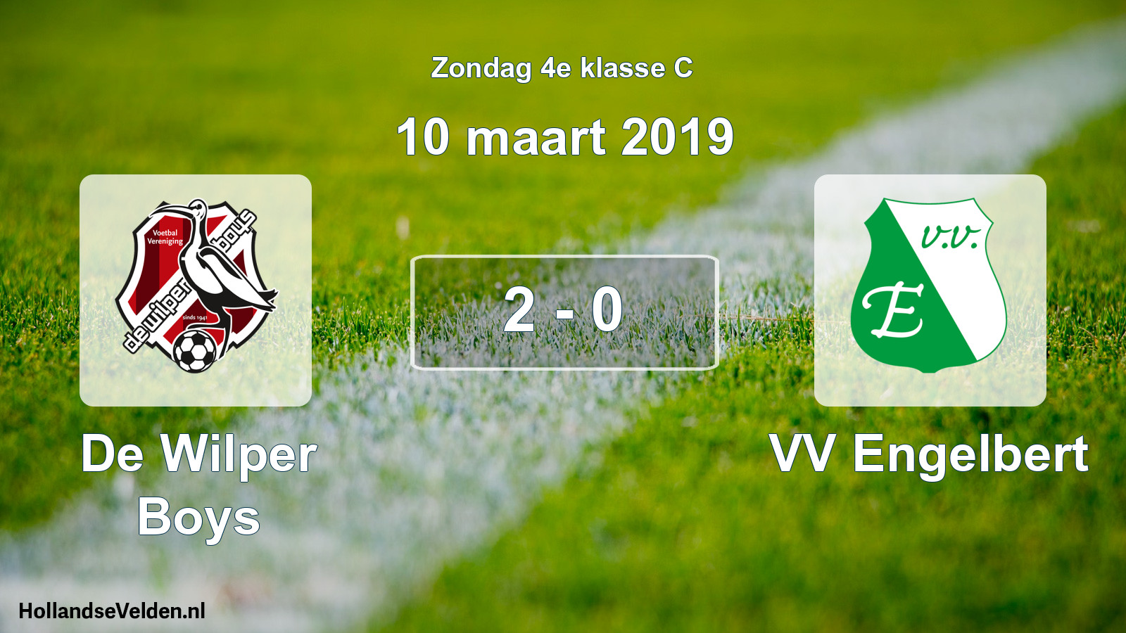 Total number of matches played: De Wilper Boys - VV Engelbert 2 - 0 (10 March 2019)