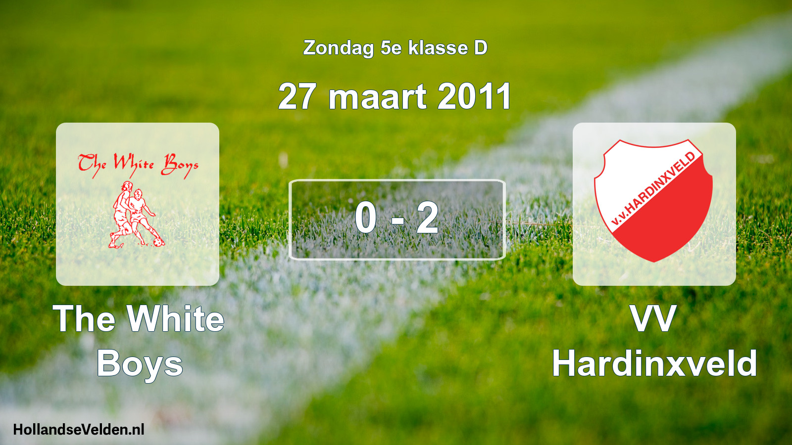 Total number of matches played: The White Boys - VV Hardinxveld 0 - 2 (27 March 2011)