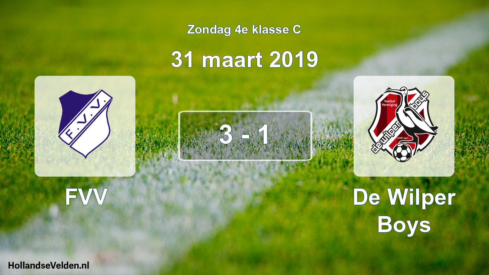 Total number of matches played: FVV - De Wilper Boys 3 - 1 (31 March 2019)