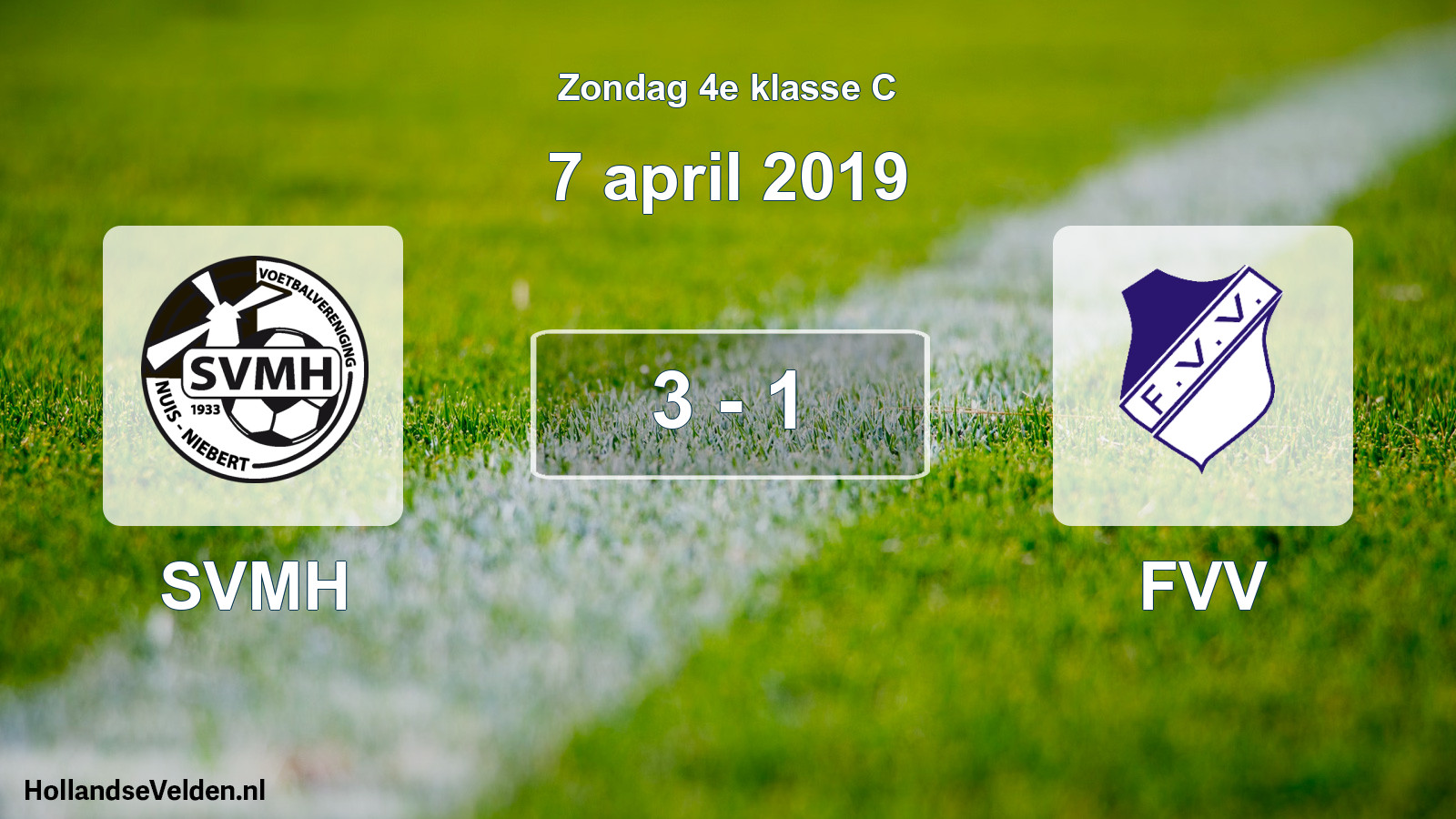 Total number of matches played: SVMH - FVV 3 - 1 (7 April 2019)