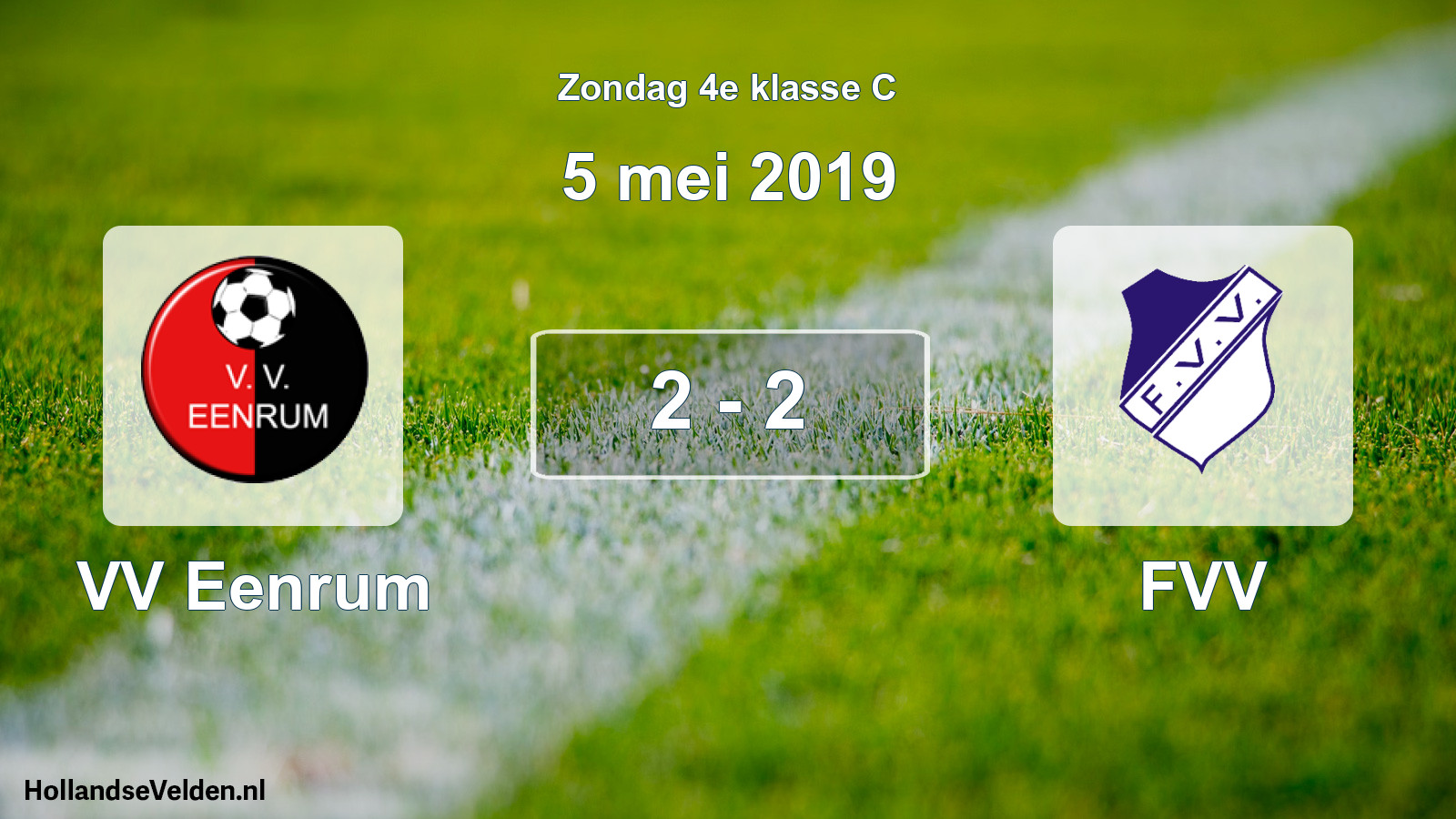 Total number of matches played: VV Eenrum - FVV 2 - 2 (5 May 2019)