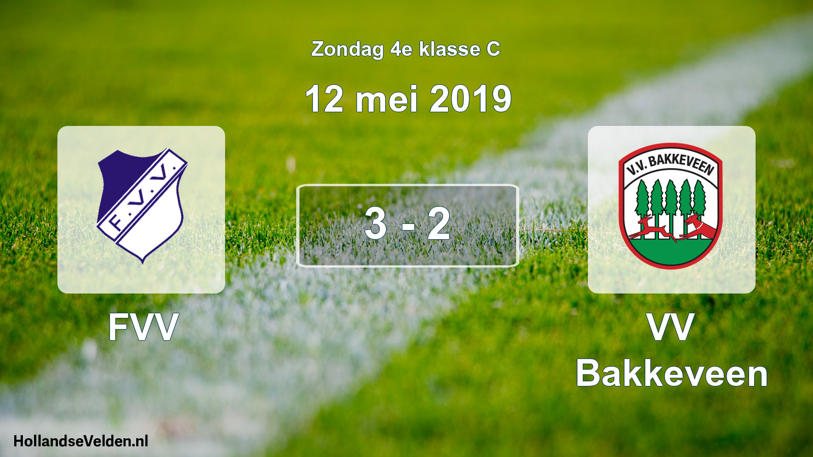Total number of matches played: FVV - VV Bakkeveen 3 - 2 (12 May 2019)
