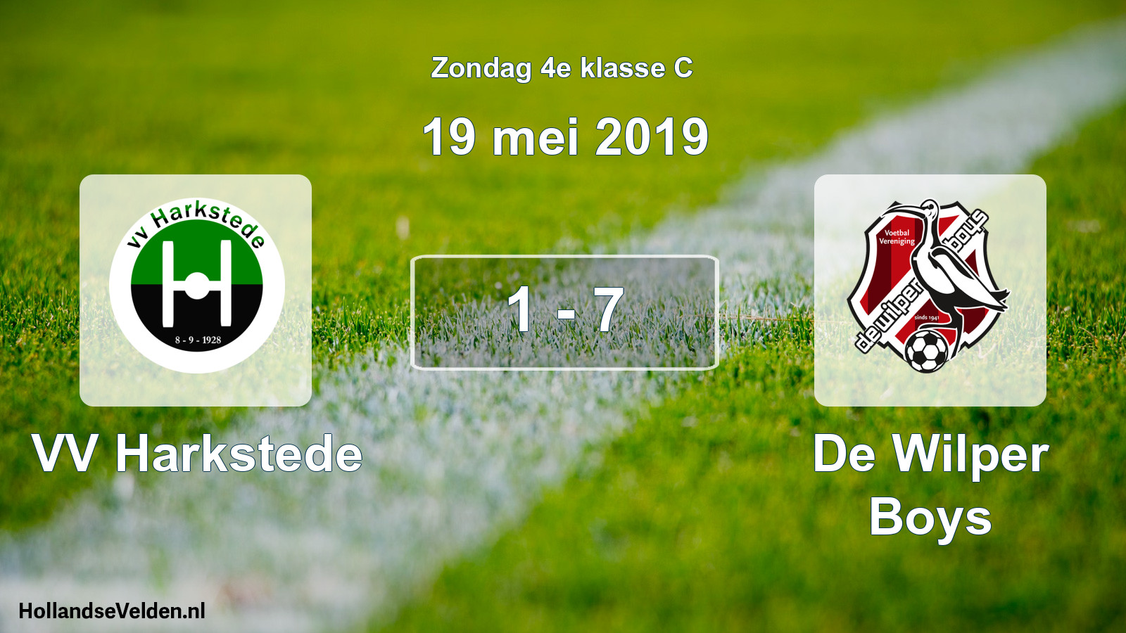 Total number of matches played: VV Harkstede - De Wilper Boys 1 - 7 (19 May 2019)
