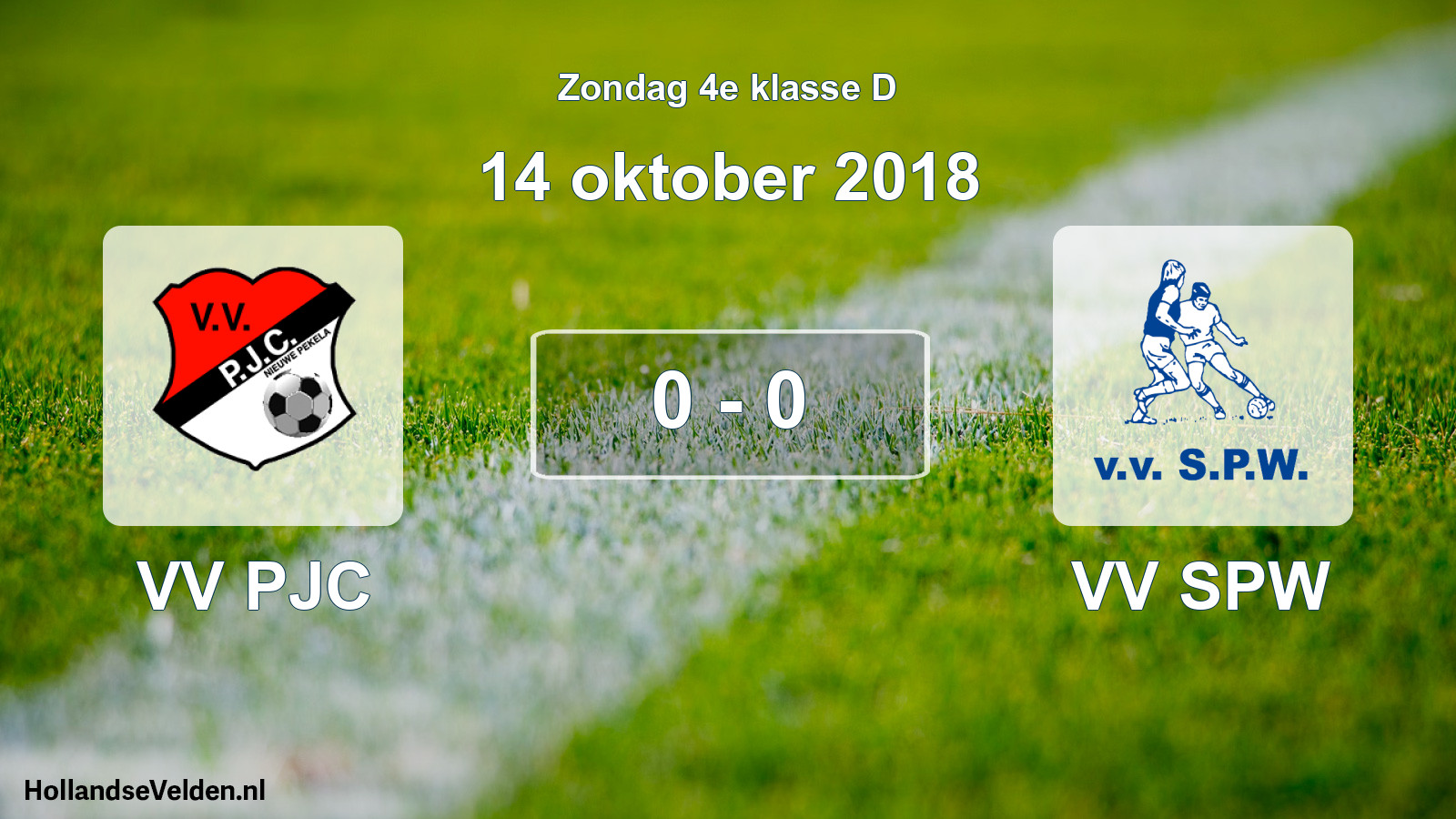 Total number of matches played: VV PJC - VV SPW 0 - 0 (14 October 2018)