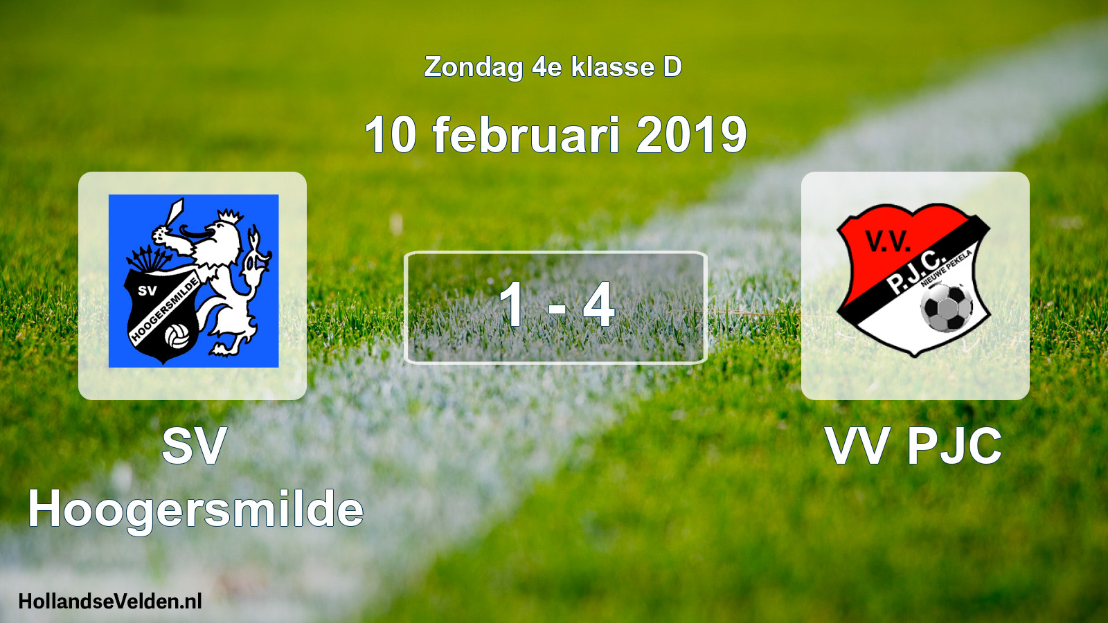 Total number of matches played: SV Hoogersmilde - VV PJC 1 - 4 (10 February 2019)