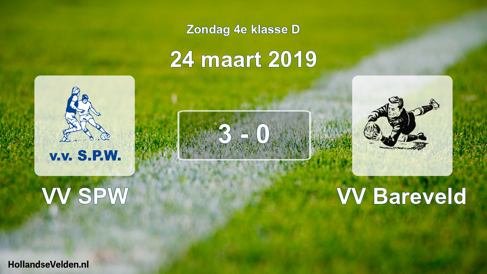 Total number of matches played: VV SPW - VV Bareveld 3 - 0 (24 March 2019)