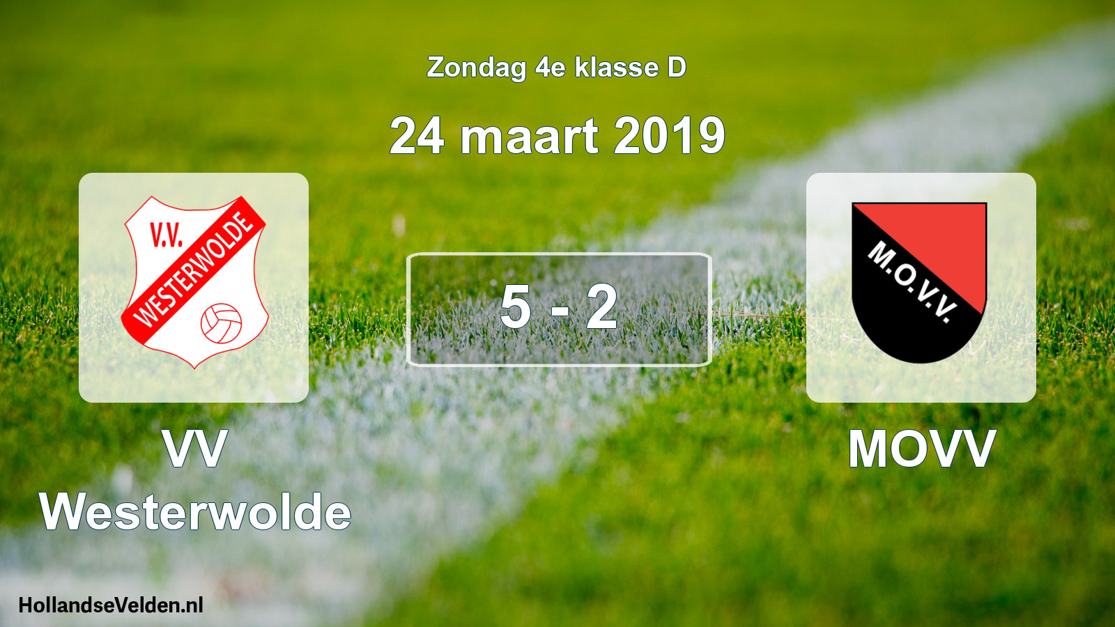 Total number of matches played: VV Westerwolde - MOVV 5 - 2 (24 March 2019)