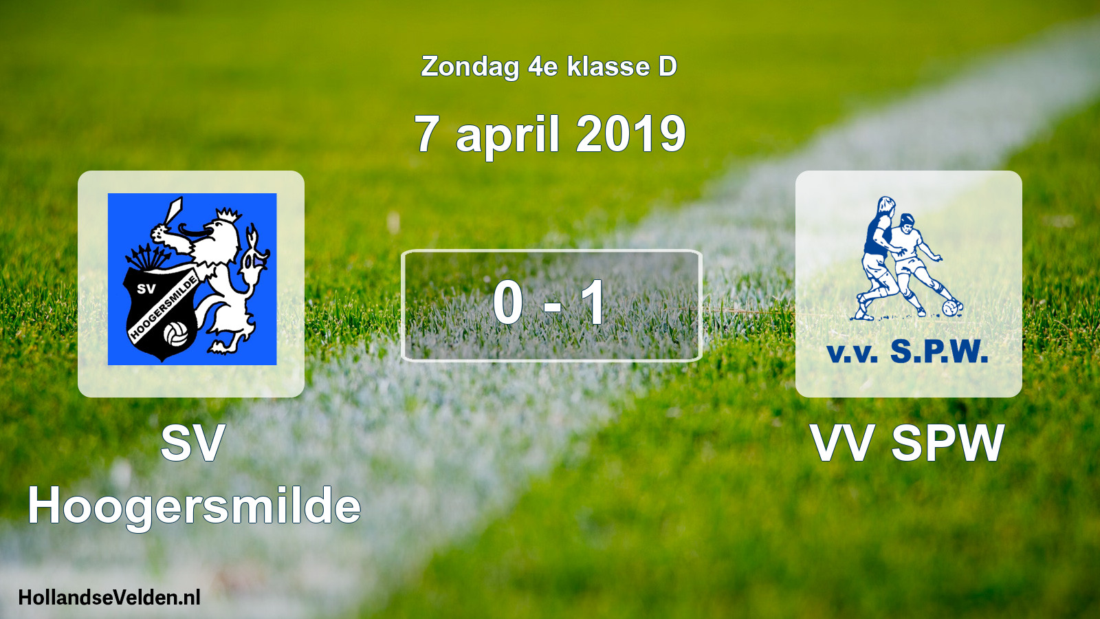 Total number of matches played: SV Hoogersmilde - VV SPW 0 - 1 (7 April 2019)