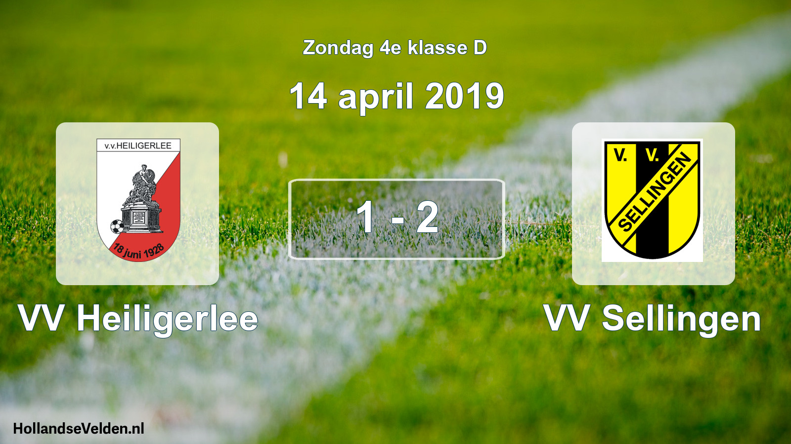 Total number of matches played: VV Heiligerlee - VV Sellingen 1 - 2 (14 April 2019)