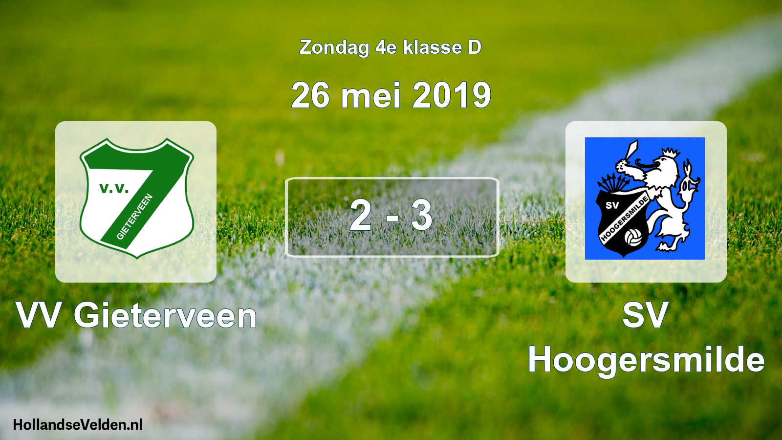 Total number of matches played: VV Gieterveen - SV Hoogersmilde 2 - 3 (26 May 2019)