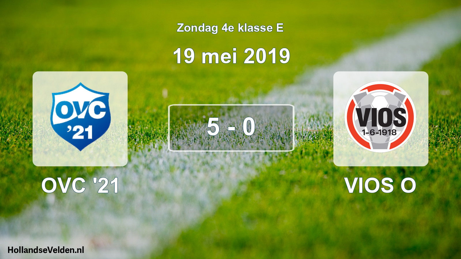 Total number of matches played: OVC '21 - VIOS O 5 - 0 (19 May 2019)